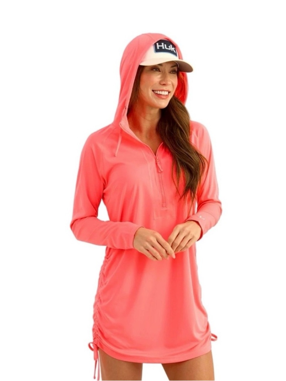 NWOT HUK Pursuit Coverup Dress Coral Size M